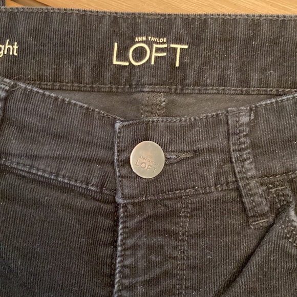The Loft Black corduroy pants size 28 - Picture 2 of 5